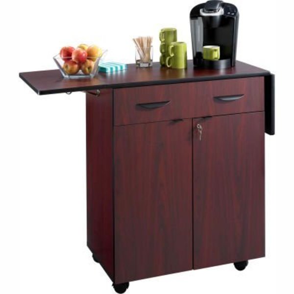 Safco Hospitality Service Cart - Mahogany 8962MH